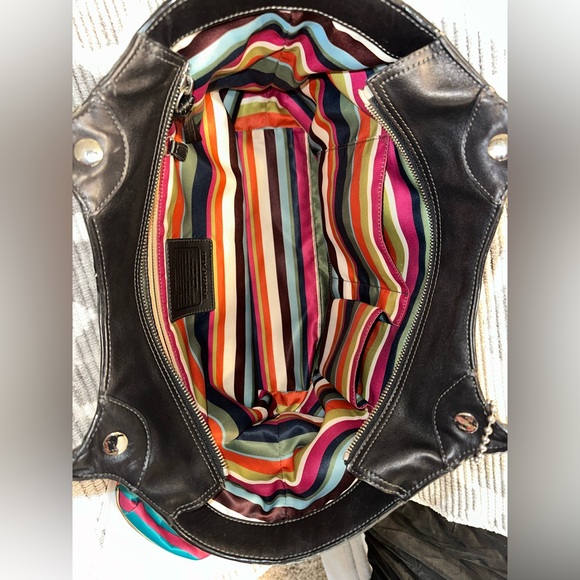 Coach Black Leather Tote Bag - Picture 7 of 15